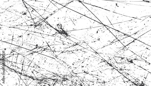 Vector texture with metallic scratches and cracks. Dusty grainy overlay for industrial design use. Distressed noise background ideal for banners and posters.