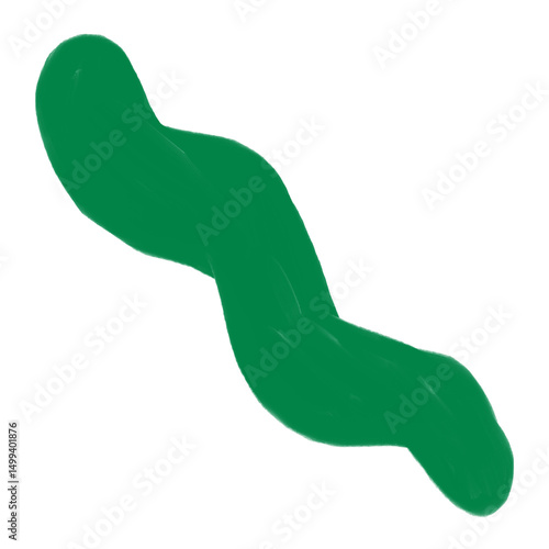 Abstract digital paint shapes solid gouache style collage elements