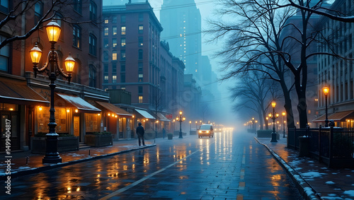 night view of the city
