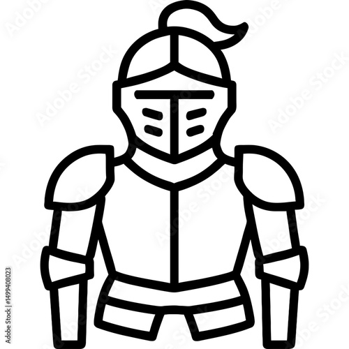 Modern vector style armor suit icon