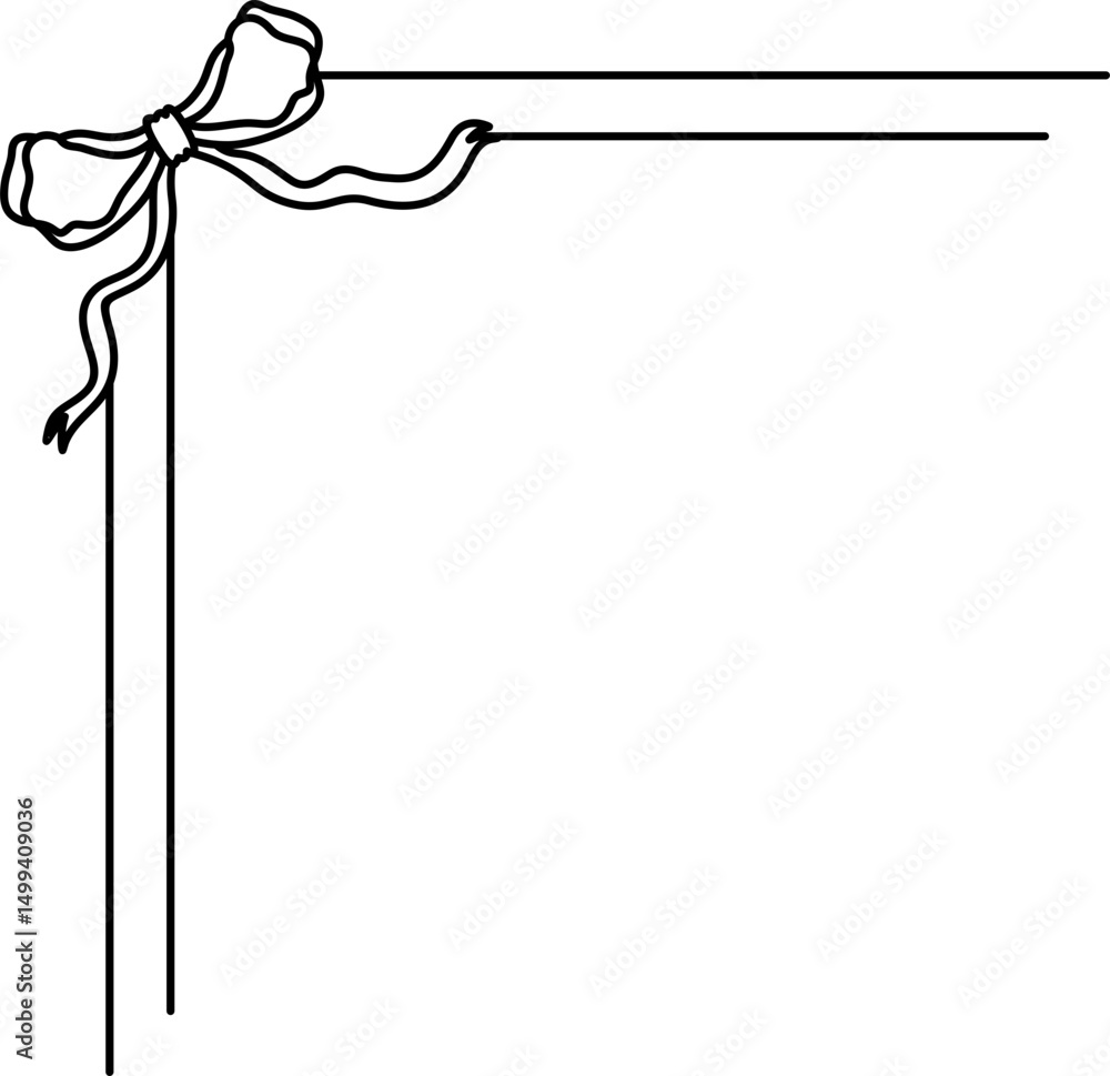 Fototapeta premium Bow Ribbon Corner