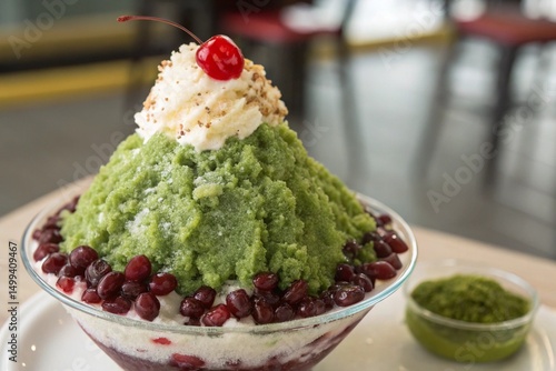 Matcha Red Bean Shaved Ice