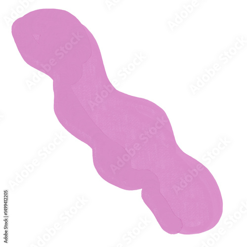 Abstract textured paint shapes solid gouache style collage elements