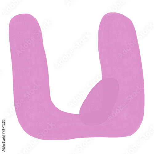 Abstract textured paint shapes solid gouache style collage elements