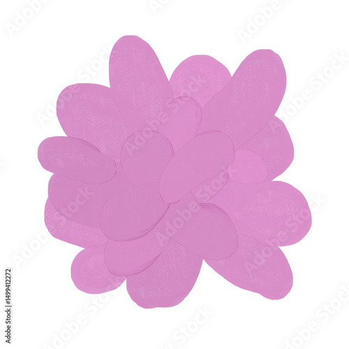 Abstract textured paint shapes solid gouache style collage elements