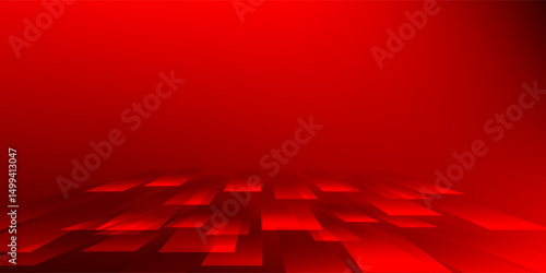 Neon red background dark red metaverse digital technology, cyber information, abstract speed connection communication, future meta technology innovation.
