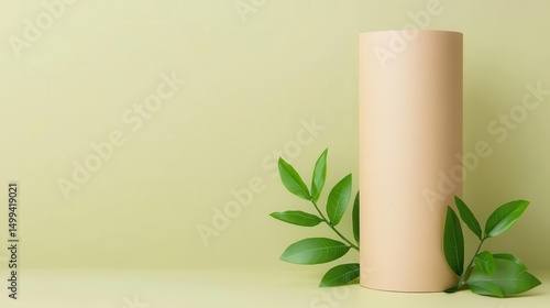 Wallpaper Mural Minimal branded paper tube for ecoconscious consumers Torontodigital.ca