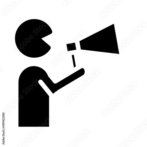speak up glyph icon