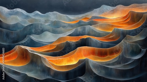 Abstract landscape art design