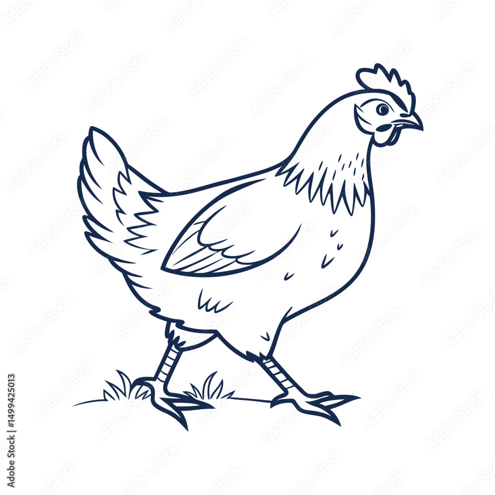 vector illustration of a chicken vector illustration of a chicken