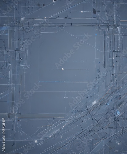 Abstract blueprint style background  Geometric shapes, lines, engineering theme ,  construction,  vector