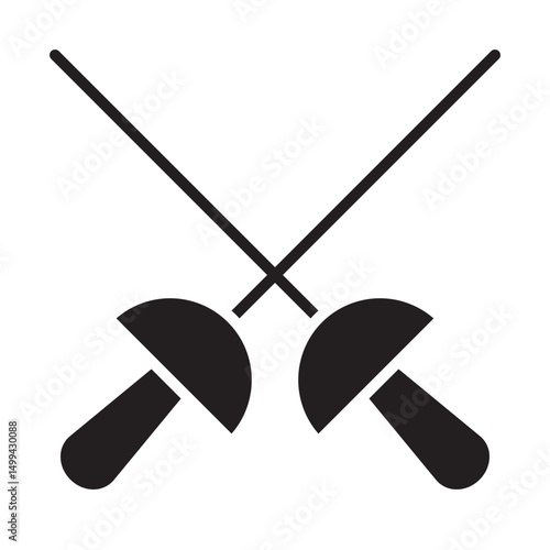 Fencing Sword Icon Design