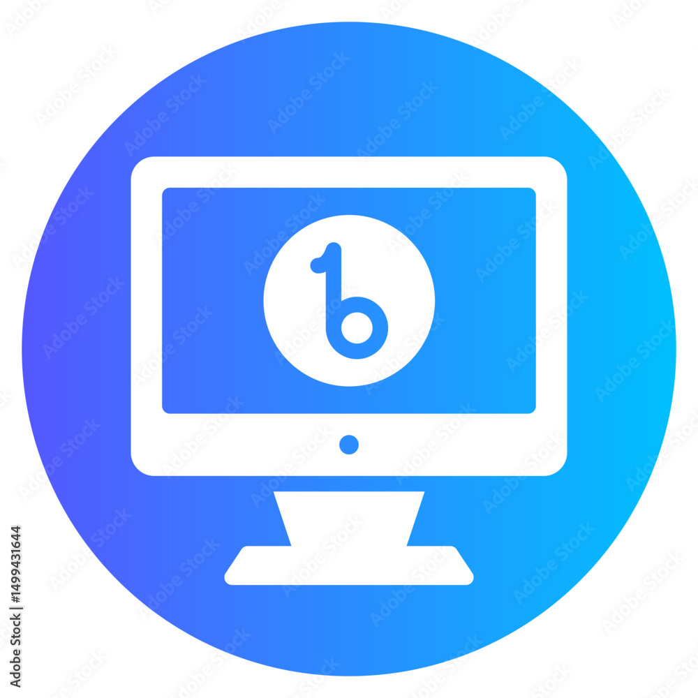 computer gradient icon computer gradient icon
