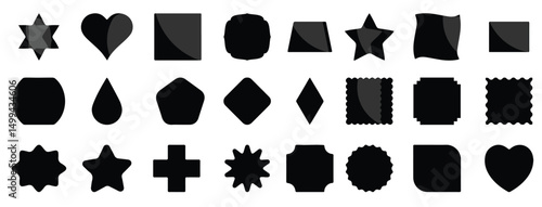 Abstract geometric shapes element for design. Different geometric forms icon. Vector