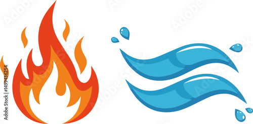 Create a kinds of water icon collection vector illustrations silhouette with white background.