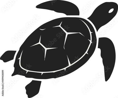 Create a kinds of Sea turtle icon. Vector illustration isolated silhouette with white background.