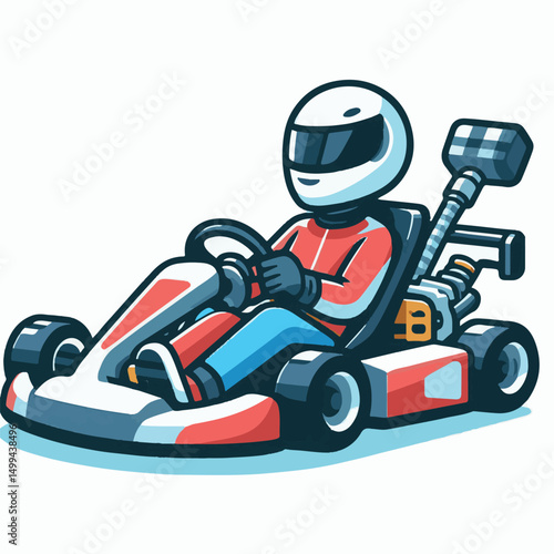 track, motor, speed, sport, wheel, racer, driver, go, competition, fast, cart, race, action, car, helmet, karting, vehicle, fun, kart, gokart, auto, motorsport, illustration, carting, motion, vector, 