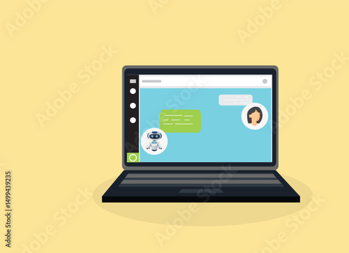 Customer support..Chatbot ai and customer service concept.Chat bot virtual assistant via messaging. Helping
