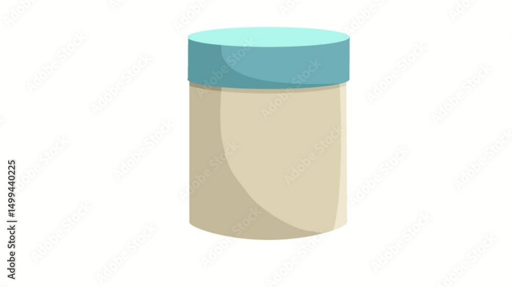 Simple Beige Container with Blue Lid
Simple Beige Container with Blue Lid