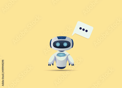 AI robot icon with message
