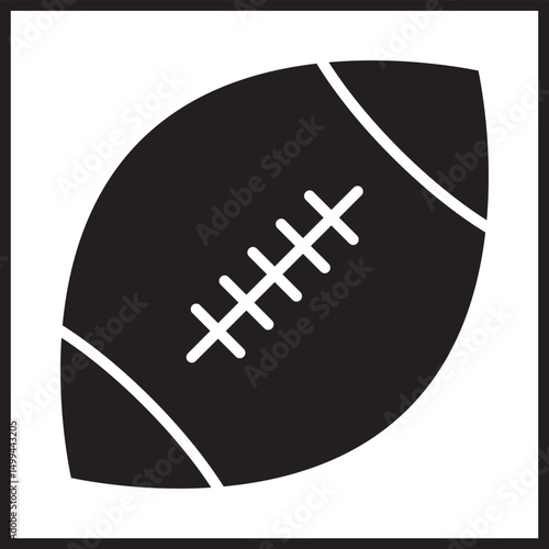 Rugby Ball Icon Design