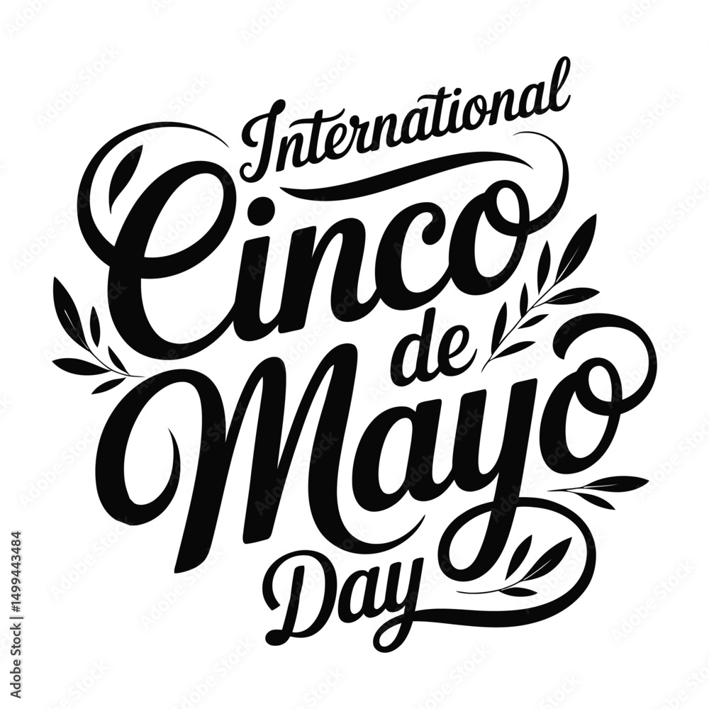 Obraz premium Cinco de mayo celebration typography design.