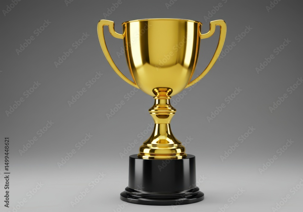 Golden trophy on black background isolated on white background Golden trophy on black background isolated on white background