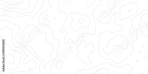 Abstract grey Topographic map design on white background with Seamless pattern with lines. geographic contour map paper texture. Retro topographic map. geographic mountain relief. Vector.Illustration.