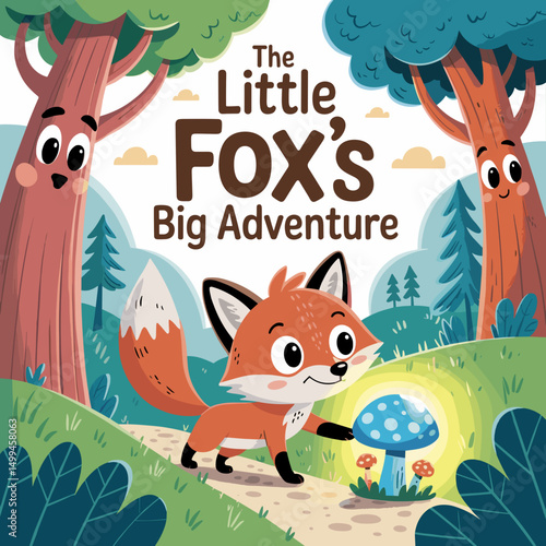 Book cover for kids illustration or coloring book