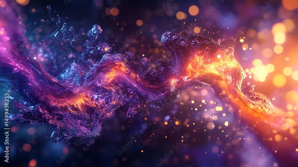 Fototapeta premium Vibrant Dynamic Dimensions Background in 8K with Realistic Lighting and Abstract Energy Flow