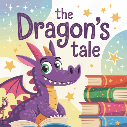 Book cover for kids illustration or coloring book