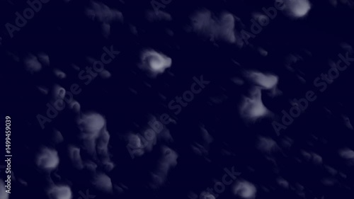 Dark sky clouds contrast against a brilliant white backdrop.