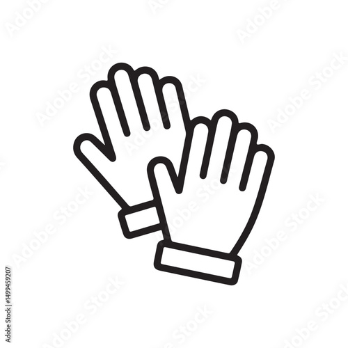 Protective gloves icon outline