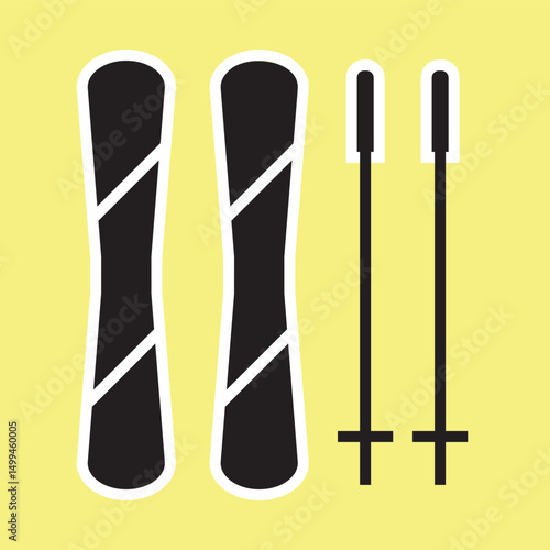 Ski Icon Design