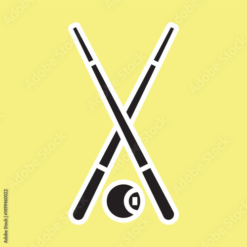 Pool Cue Icon Design