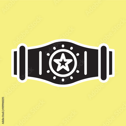 Champion Belt Icon Design