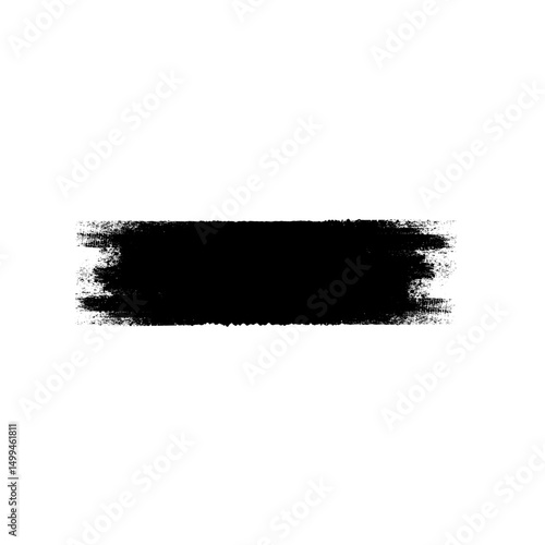 Black paint brush stroke