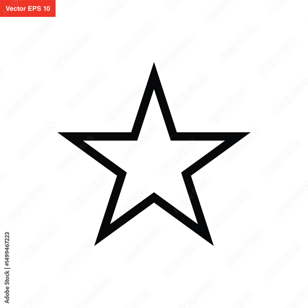 line art star icon design line art star icon design
