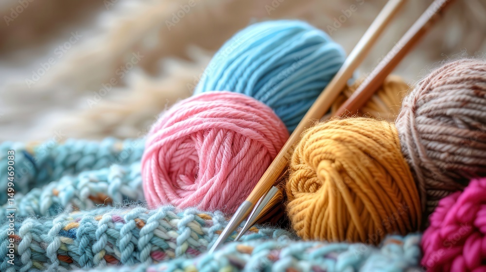 Knitting needles, yarn, and crochet hooks Knitting needles, yarn, and crochet hooks