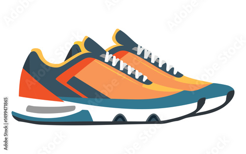 Orange Gray Running Shoes
