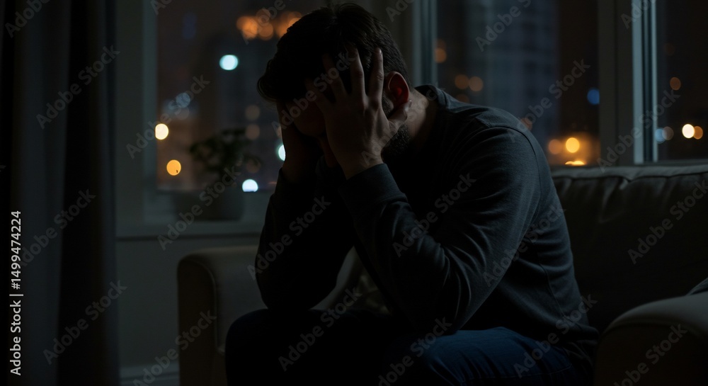 Mans Burden Shadowed Despair and City Lights Mans Burden Shadowed Despair and City Lights