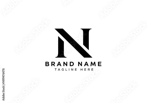 Black letter n logo with a diagonal line through it over brand name and tagline on a white background