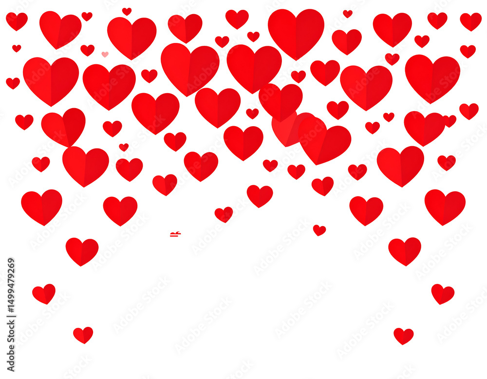 Red hearts cascade Red hearts cascade