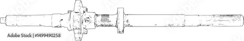 Rusty axle line art
