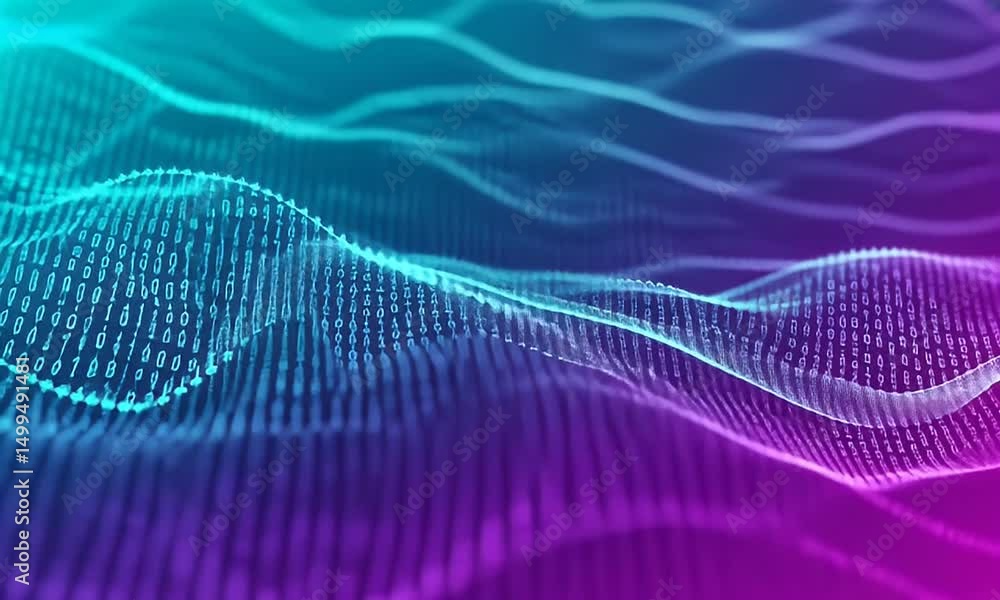 Abstract Digital Wave Forms Motion Background in Blue and Purple Tones Abstract Digital Wave Forms Motion Background in Blue and Purple Tones