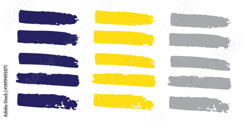 Set of paint brush stroke, ink splatter and artistic design elements. Ink splashes. Rough smears and stains. High quality manually traced. Drops blots isolated. Vector isolated elements set