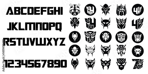 Alfabeto logo icones
