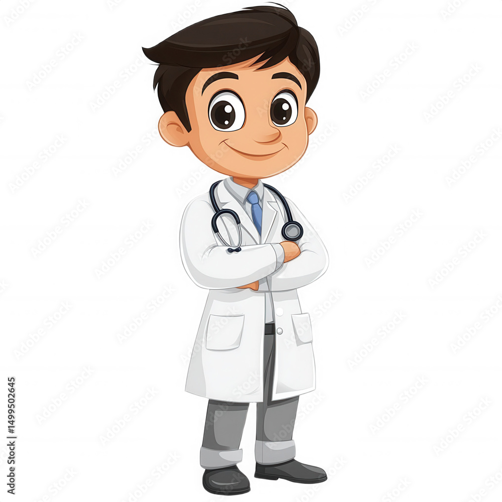 Cartoon doctor illustration vector medical healthcare professional image on transparent background Cartoon doctor illustration vector medical healthcare professional image on transparent background