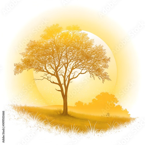 lonely tree in the field