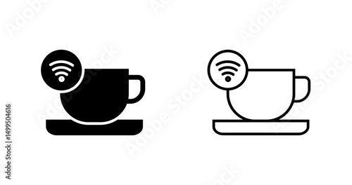 Smart Coffee Mug Vector Icon